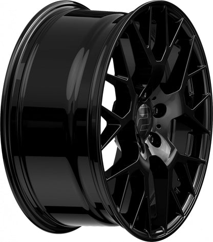 2DRV WH47 schwarz glänzend lackiert Alufelge 8x18 Zoll ET40 LK 5x112 ML66.6 – Bild 5