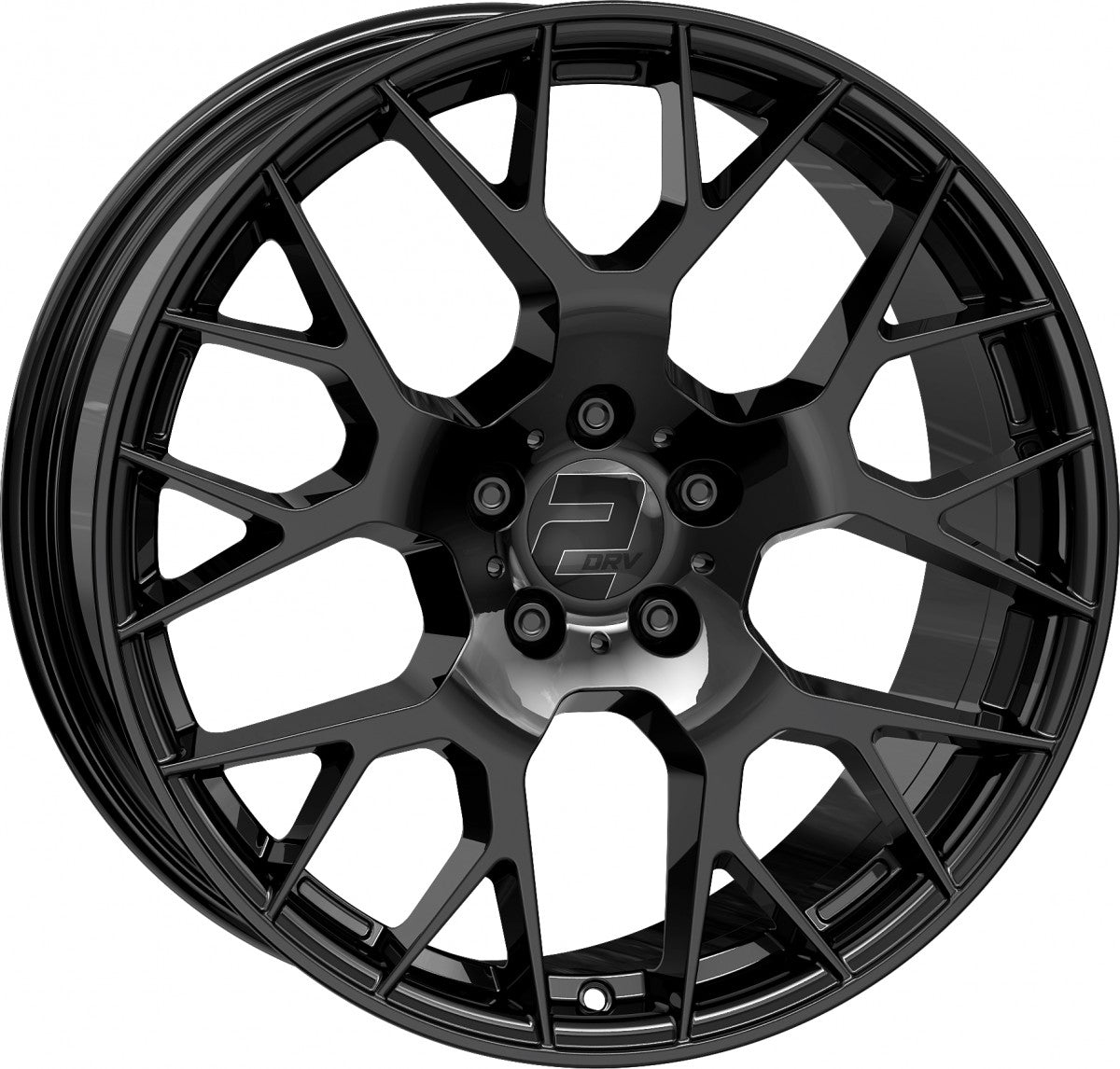 2DRV WH47 schwarz glänzend lackiert Alufelge 8.5x19 Zoll ET40 LK 5x112 ML66.6