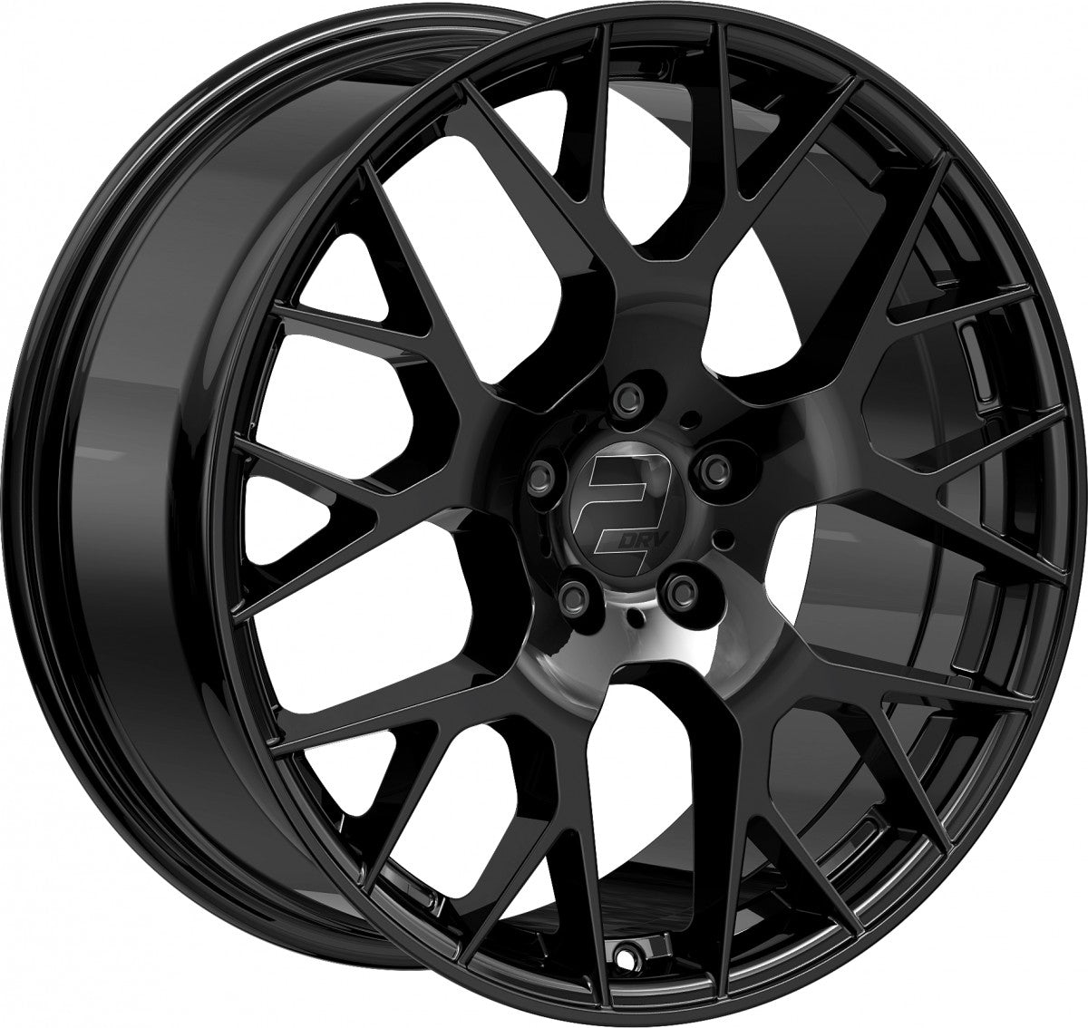 2DRV WH47 schwarz glänzend lackiert Alufelge 8.5x19 Zoll ET40 LK 5x112 ML66.6 – Bild 3