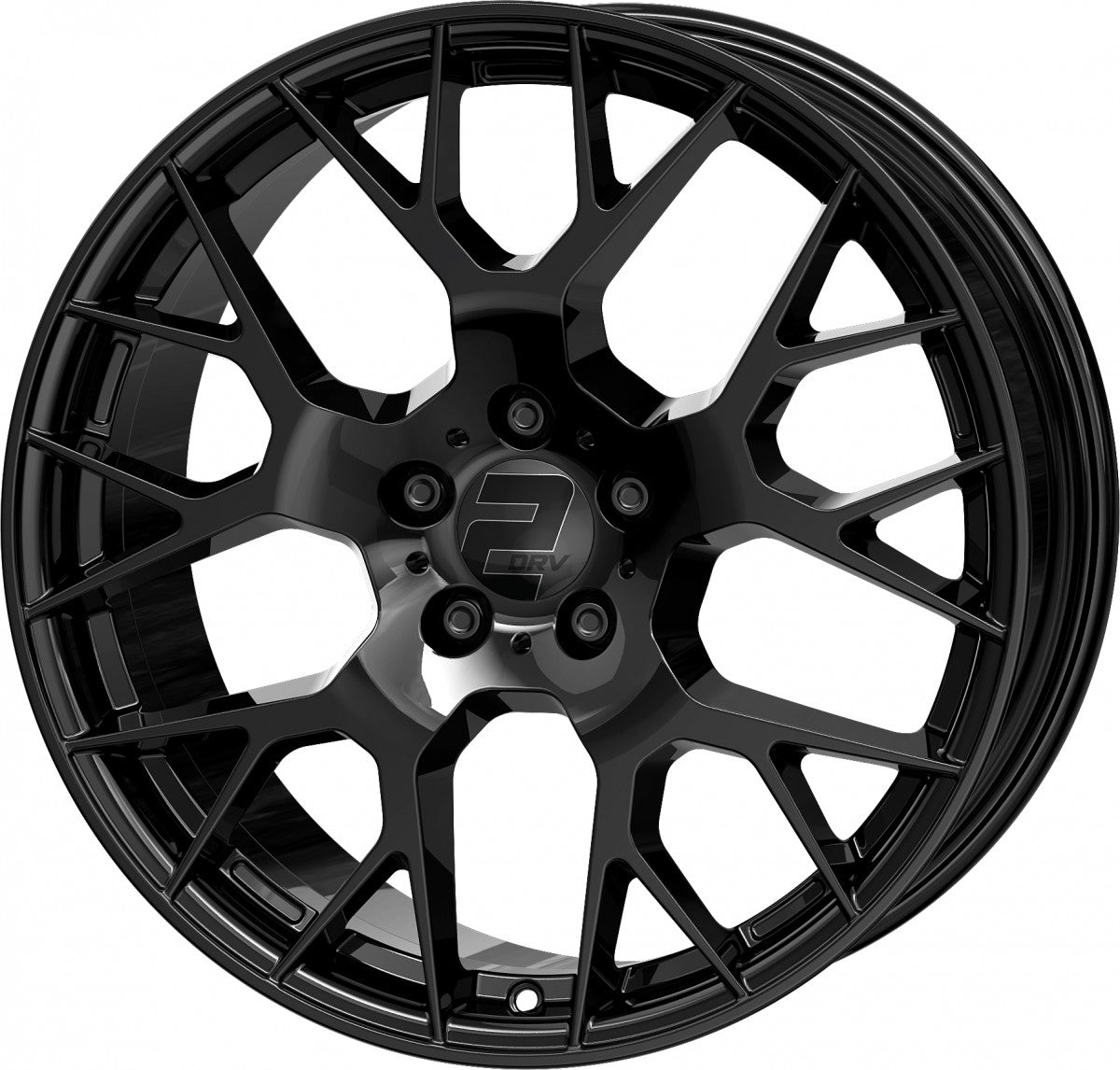 2DRV WH47 schwarz glänzend lackiert Alufelge 8.5x19 Zoll ET40 LK 5x112 ML66.6 – Bild 7