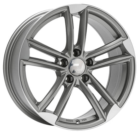 2DRV WH27 daytona grau hochglanzpoliert 8x18 ET35 - LK5/112 ML66.6
