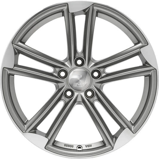 2DRV WH27 daytona grau hochglanzpoliert 8x18 ET35 - LK5/112 ML66.6