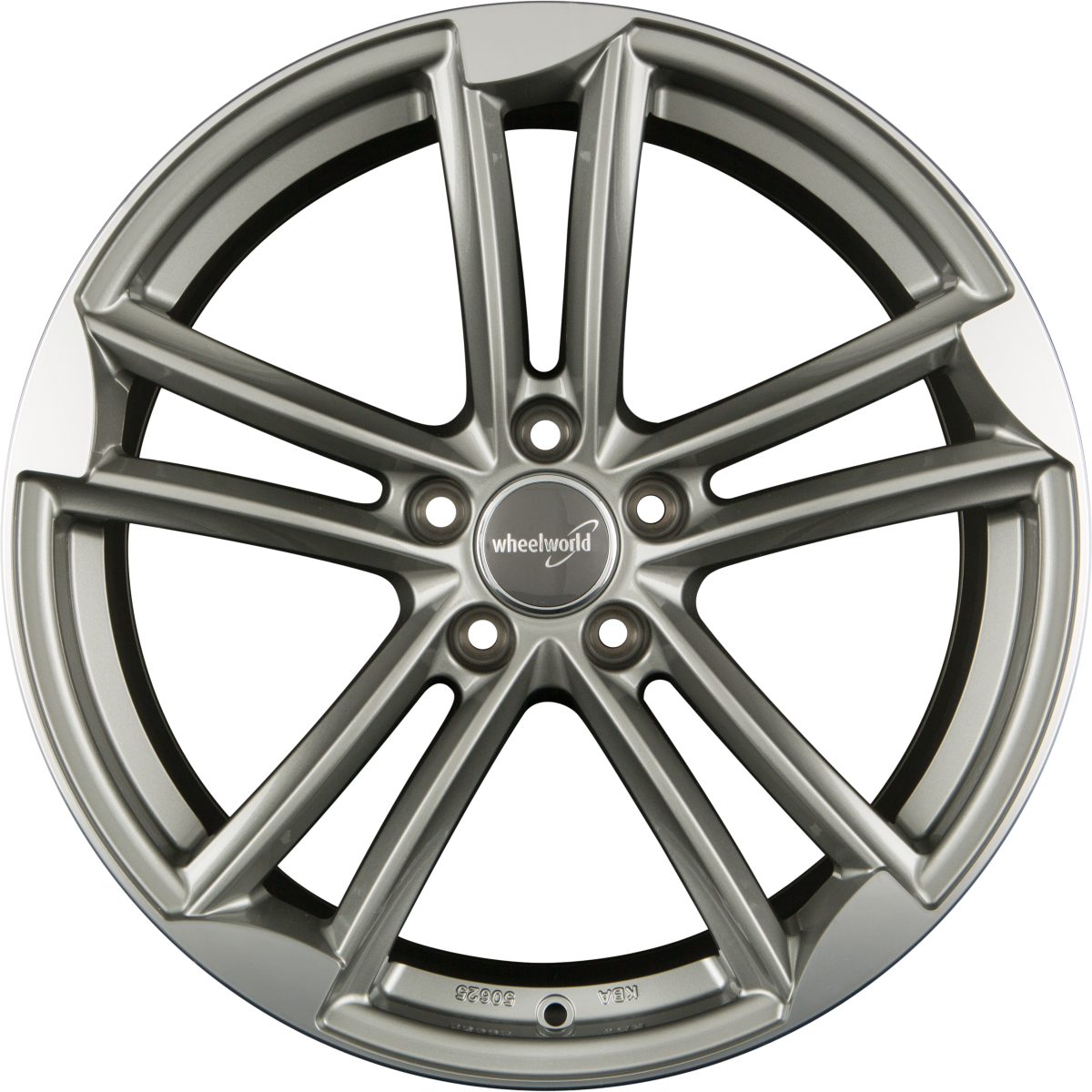 2DRV by WHEELWORLD WH27 Daytona Grau Hochglanzpoliert (DGP+) Alufelge 9x20 Zoll ET33 LK 5x112 ML66.6