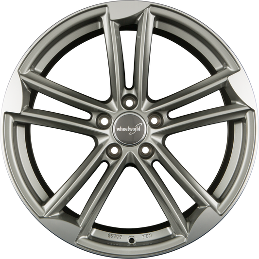 2DRV by WHEELWORLD WH27 Daytona Grau Hochglanzpoliert (DGP+) Alufelge 9x20 Zoll ET33 LK 5x112 ML66.6