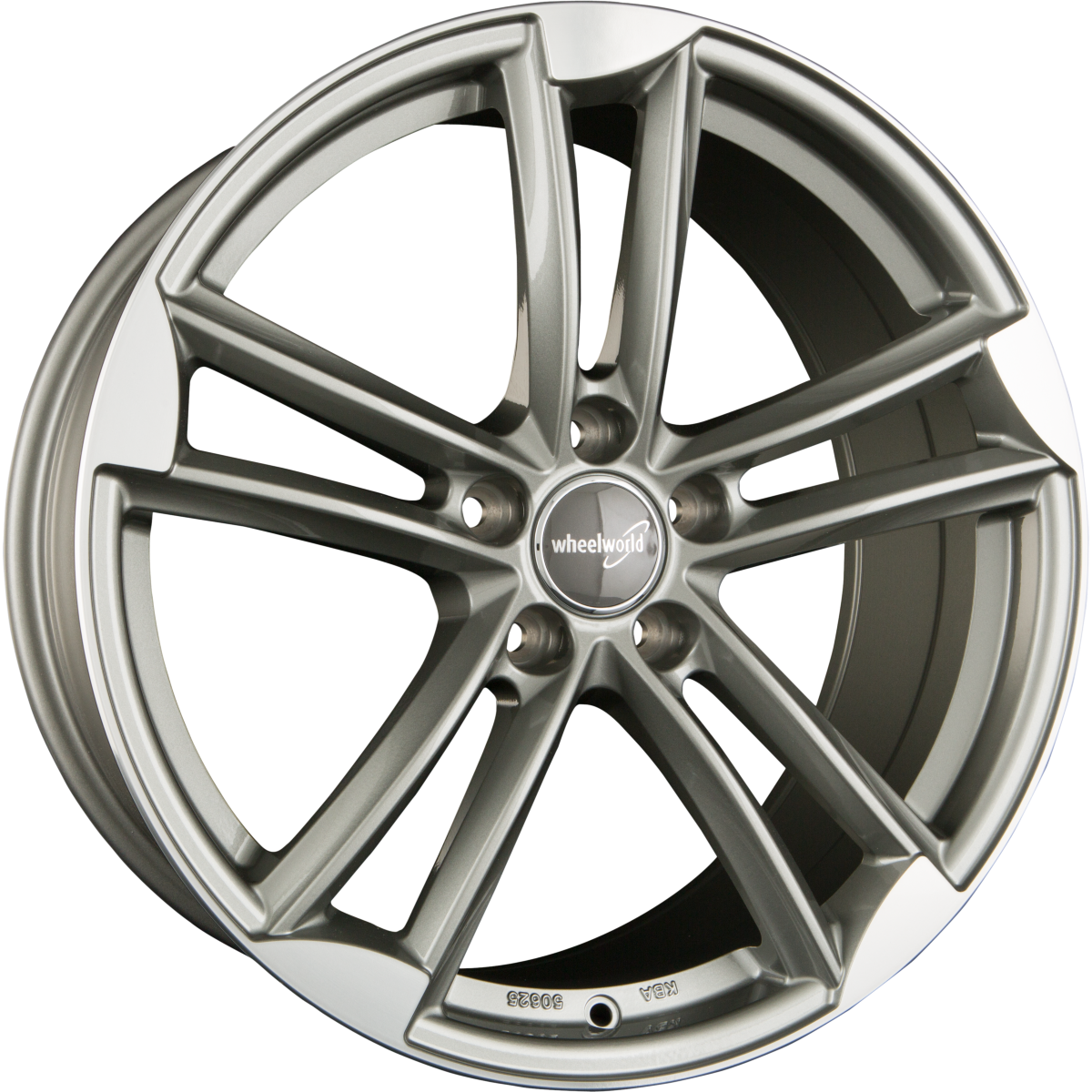 2DRV by WHEELWORLD WH27 Daytona Grau Hochglanzpoliert (DGP+) Alufelge 9x20 Zoll ET33 LK 5x112 ML66.6 – Bild 2