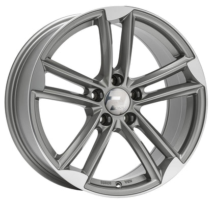 2DRV WH27 daytona grau hochglanzpoliert 9.5x21 ET31 - LK5/112 ML66.6