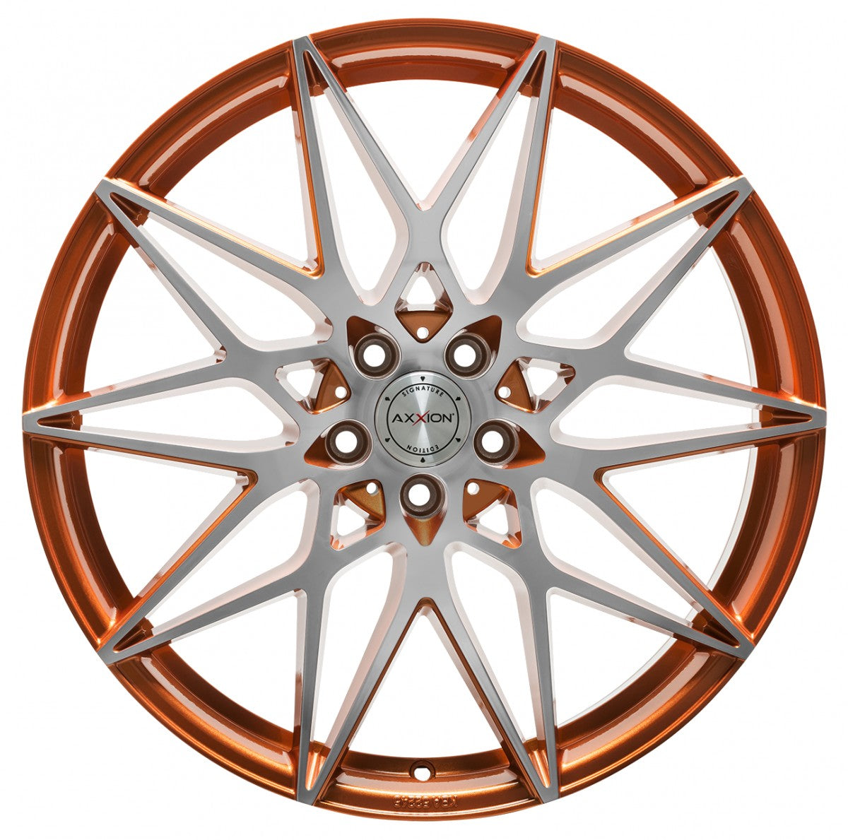 Axxion AX9 Competition Kupfer Hochglanzpoliert (LCP+) Alufelge 8.5x19 Zoll ET25 LK 5x112 ML66.6 – Bild 2
