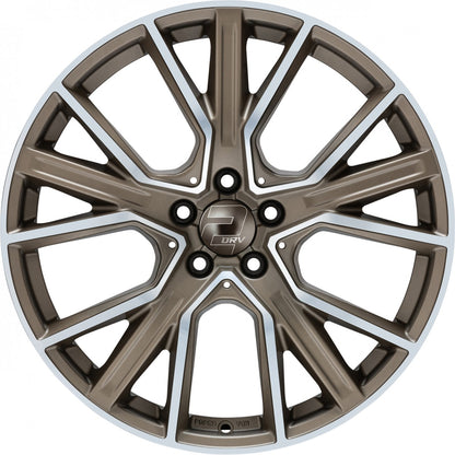2DRV WH34 bronze matt hochglanzpoliert 8x18 ET36 - LK5/112 ML66.6
