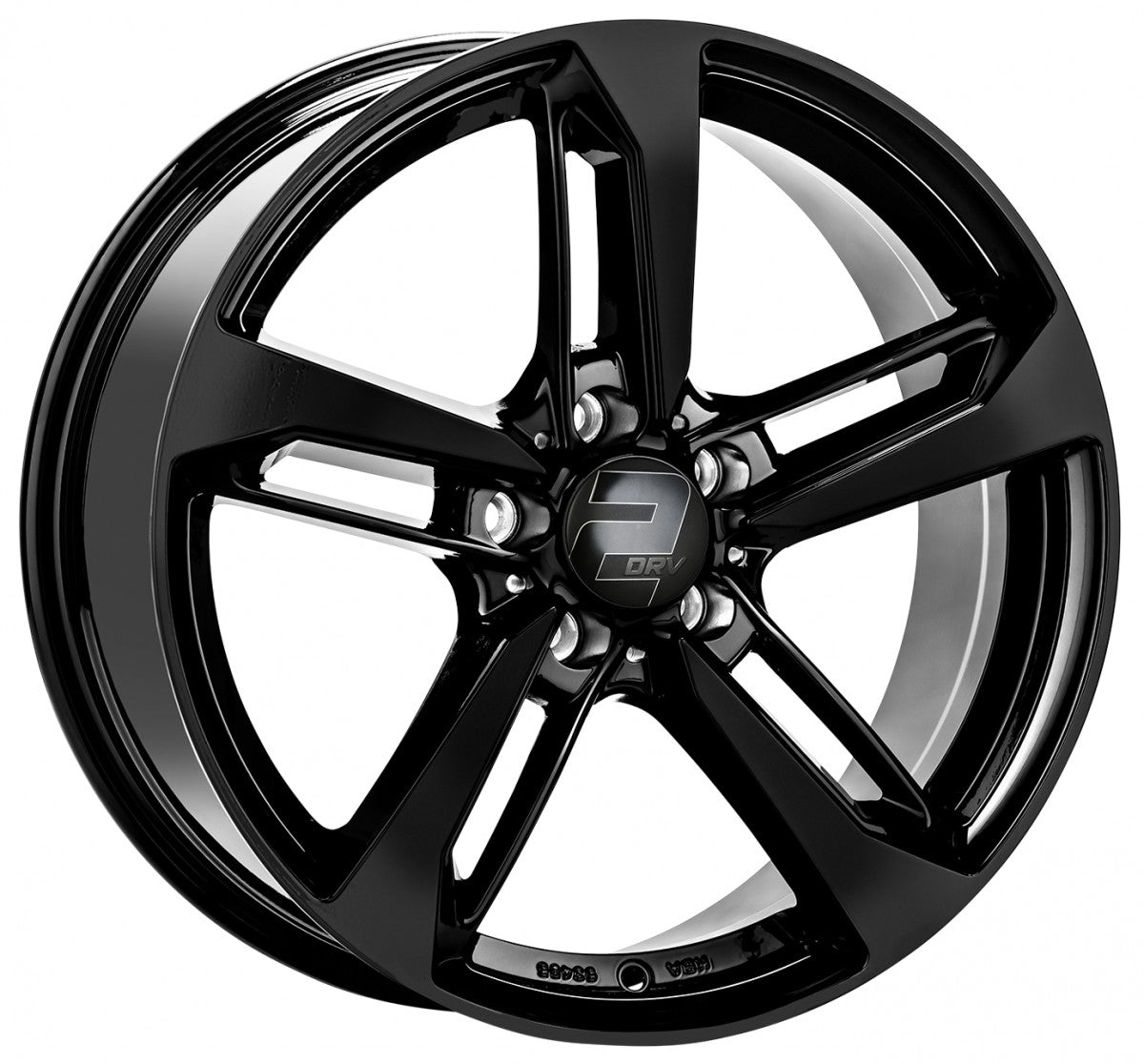 2DRV WH36 schwarz glänzend lackiert 8x18 ET30 - LK5/112 ML66.6