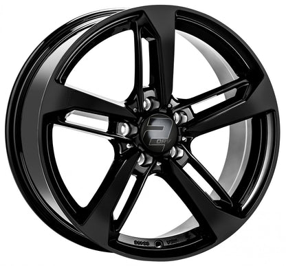 2DRV WH36 schwarz glänzend lackiert 8.5x19 ET30 - LK5/112 ML66.6