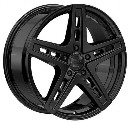 2DRV WH38 schwarz glänzend lackiert 9.5x22 ET42 - LK5/120 ML72.6