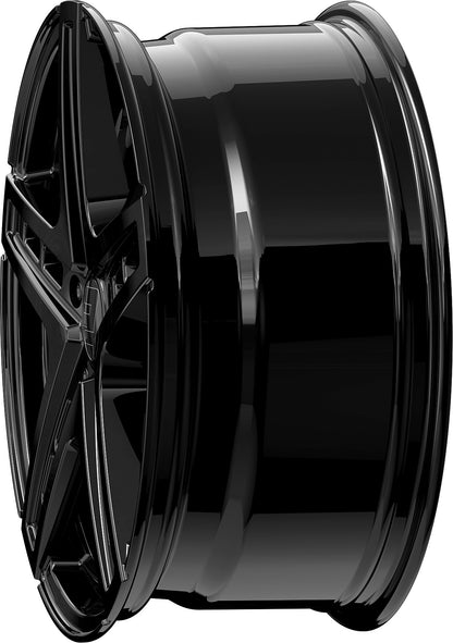 2DRV WH38 schwarz glänzend lackiert 9.5x22 ET42 - LK5/120 ML72.6
