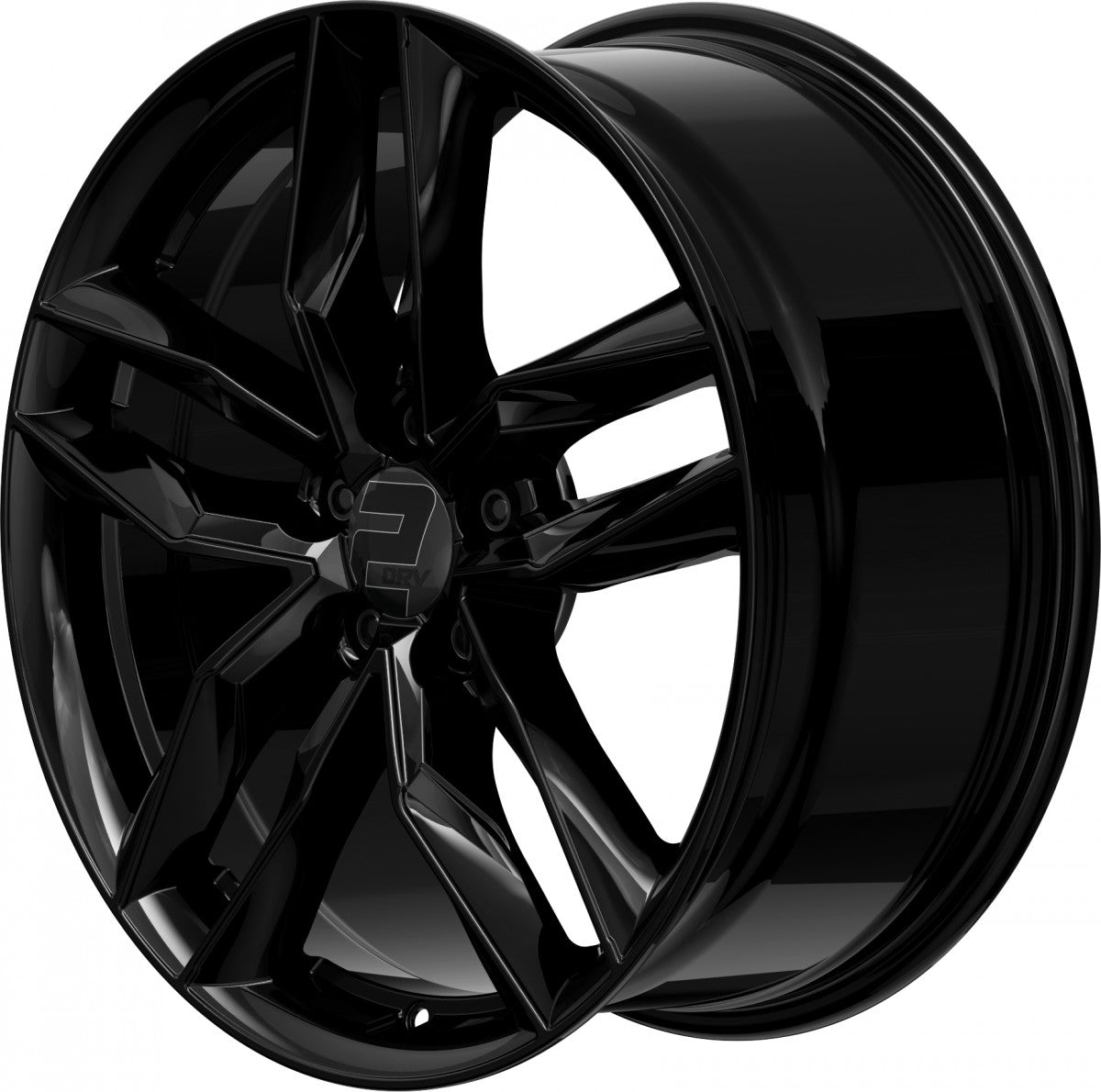 2DRV WH40 schwarz glänzend lackiert 8x19 ET49 - LK5/112 ML57.1