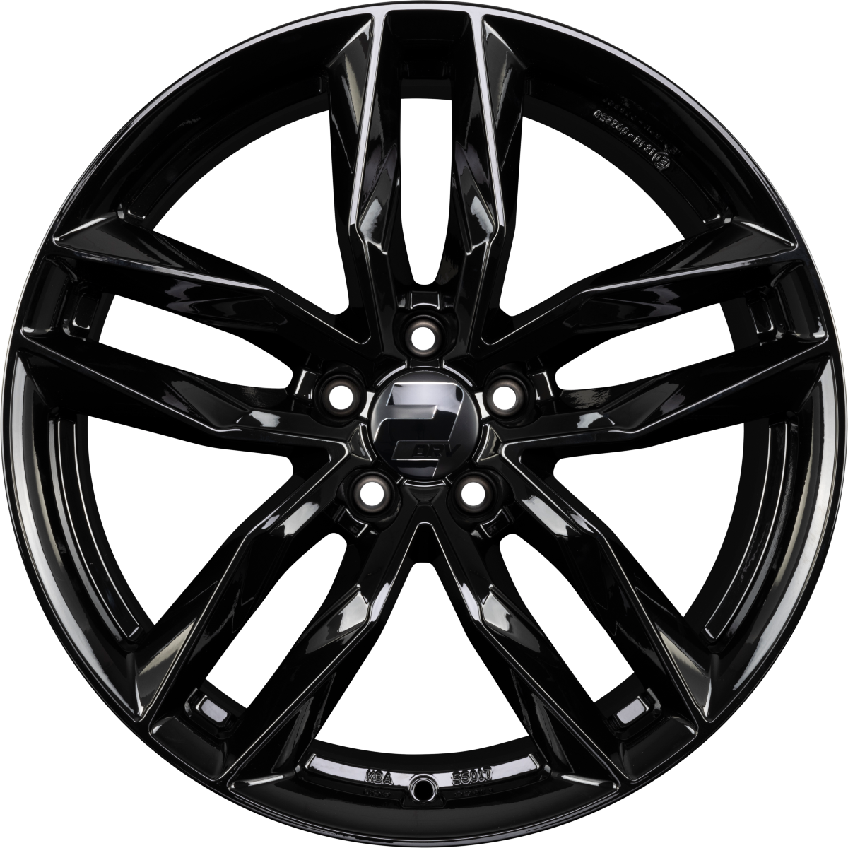 2DRV by WHEELWORLD WH40 Schwarz Glänzend Lackiert (SW+) Alufelge 8x19 Zoll ET34 LK 5x112 ML66.6