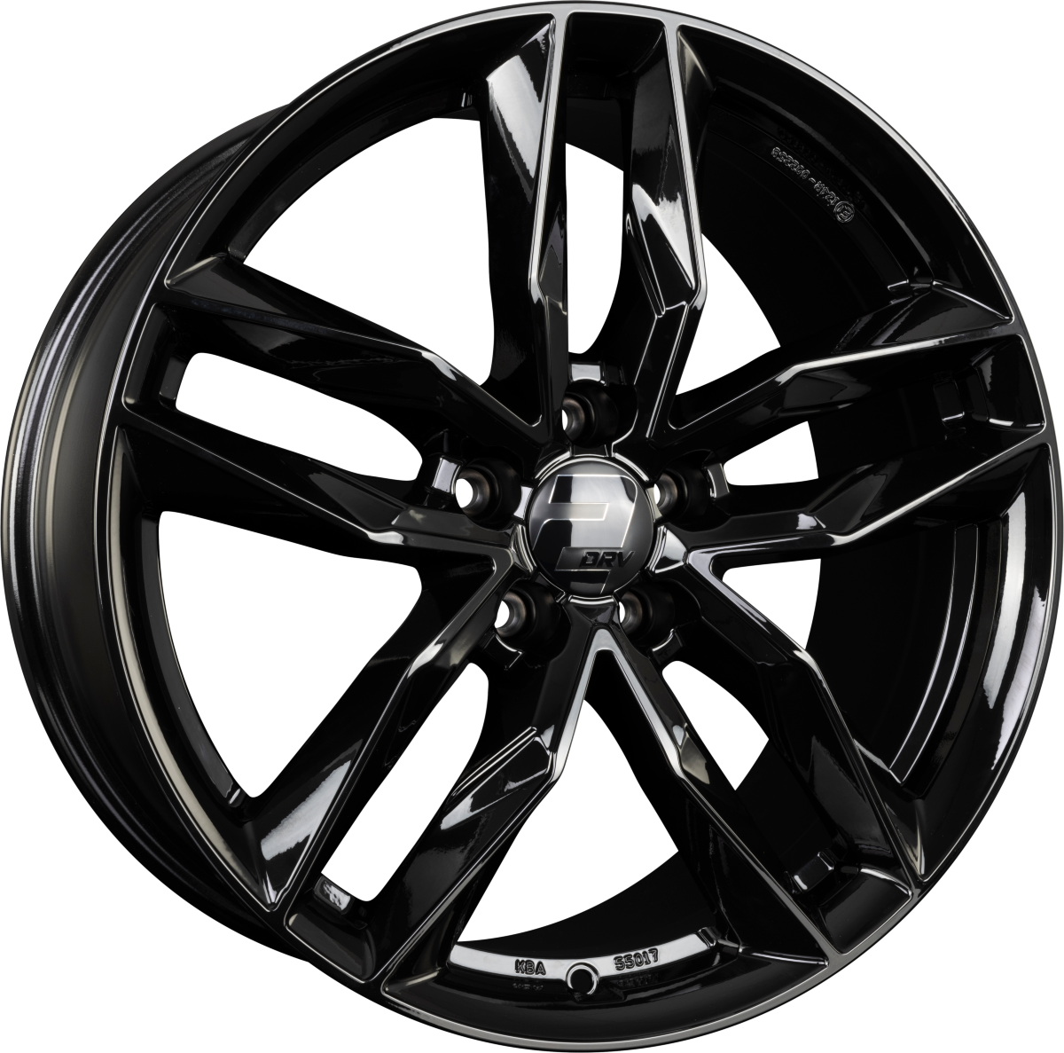 2DRV by WHEELWORLD WH40 Schwarz Glänzend Lackiert (SW+) Alufelge 8x19 Zoll ET34 LK 5x112 ML66.6 – Bild 2