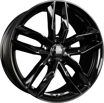 2DRV by WHEELWORLD WH40 Schwarz Glänzend Lackiert (SW+) Alufelge 8x19 Zoll ET34 LK 5x112 ML66.6 – Bild 2