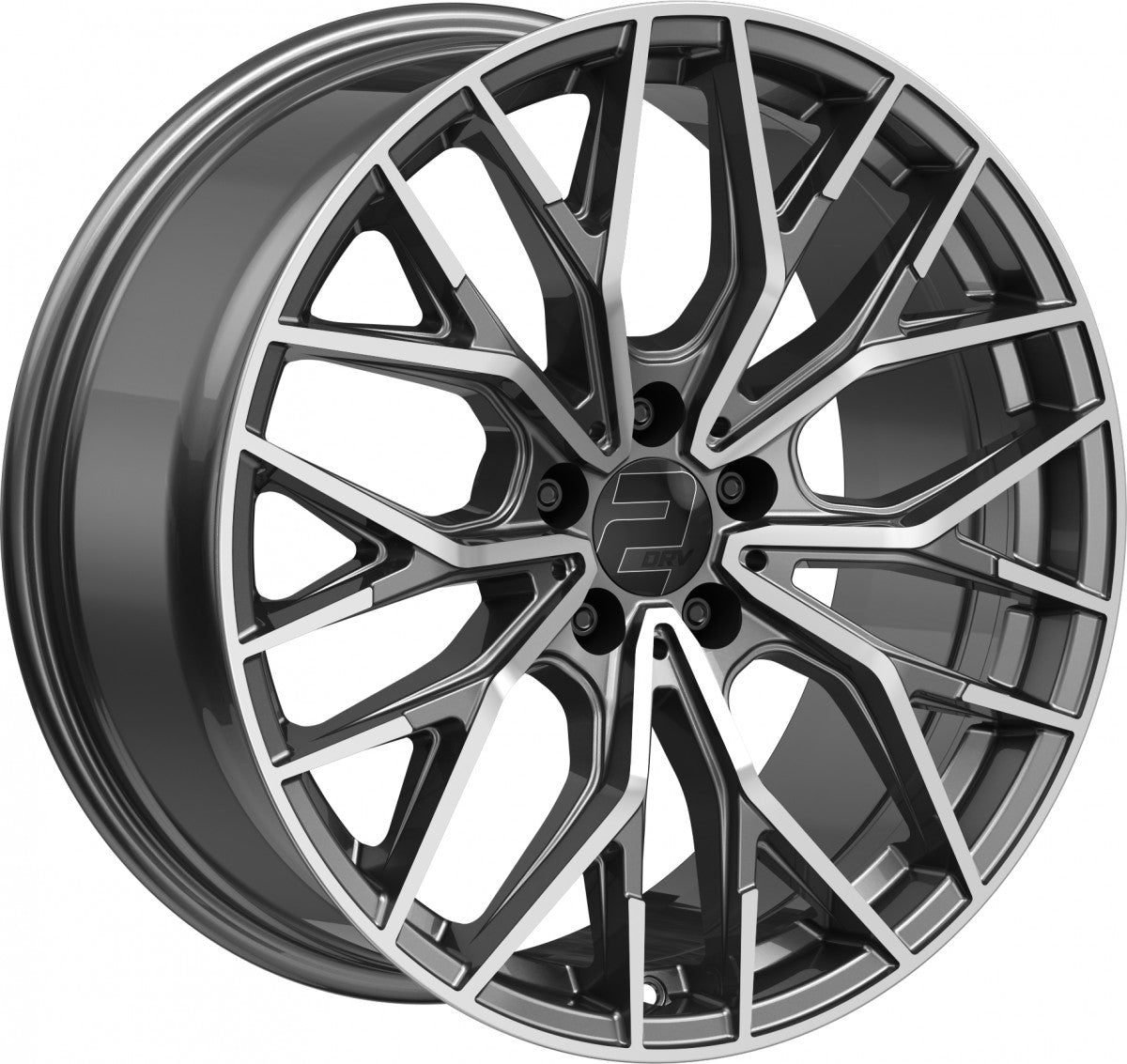 2DRV WH37 dark gunmetal poliert 8.5x19 ET48 - LK5/112 ML66.6