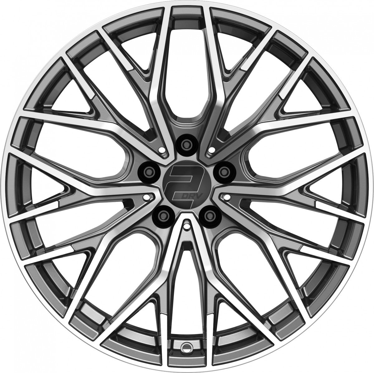 2DRV WH37 dark gunmetal poliert 8.5x20 ET48 - LK5/108 ML63.4