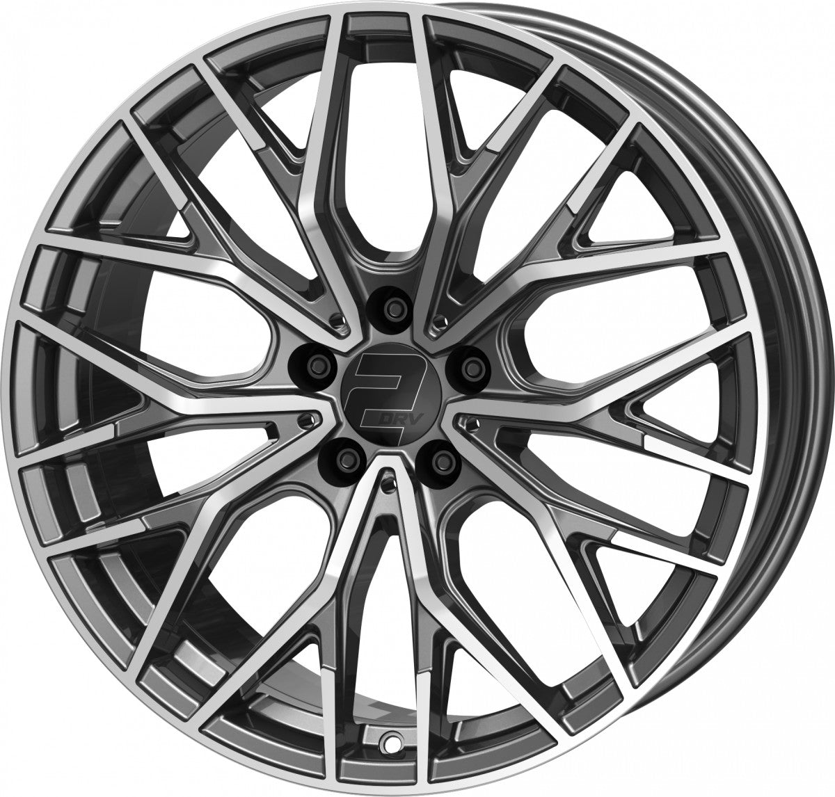 2DRV WH37 dark gunmetal poliert 8.5x20 ET35 - LK5/112 ML66.6