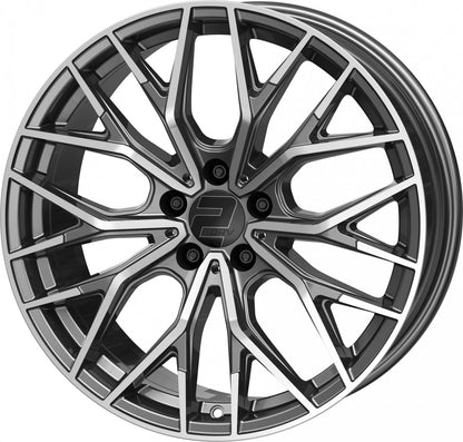 2DRV WH37 dark gunmetal poliert 8.5x20 ET35 - LK5/112 ML66.6