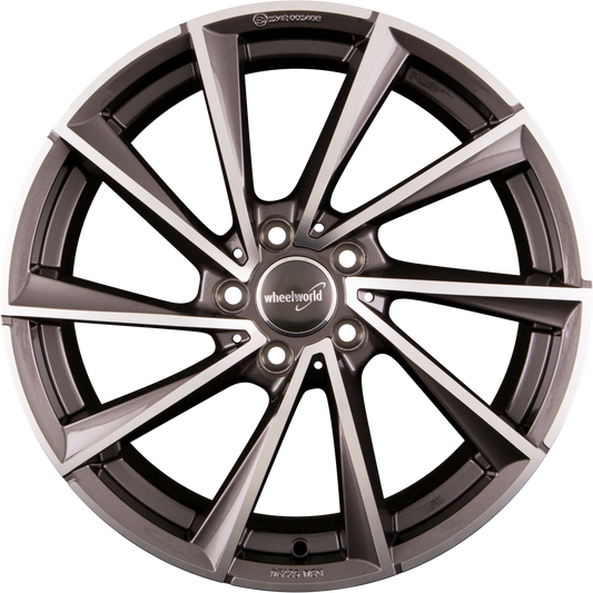 Wheelworld WH32 Daytona Grau Hochglanzpoliert (DGP plus) Alufelge 8.5x18 Zoll ET30 LK 5x120 ML72.6
