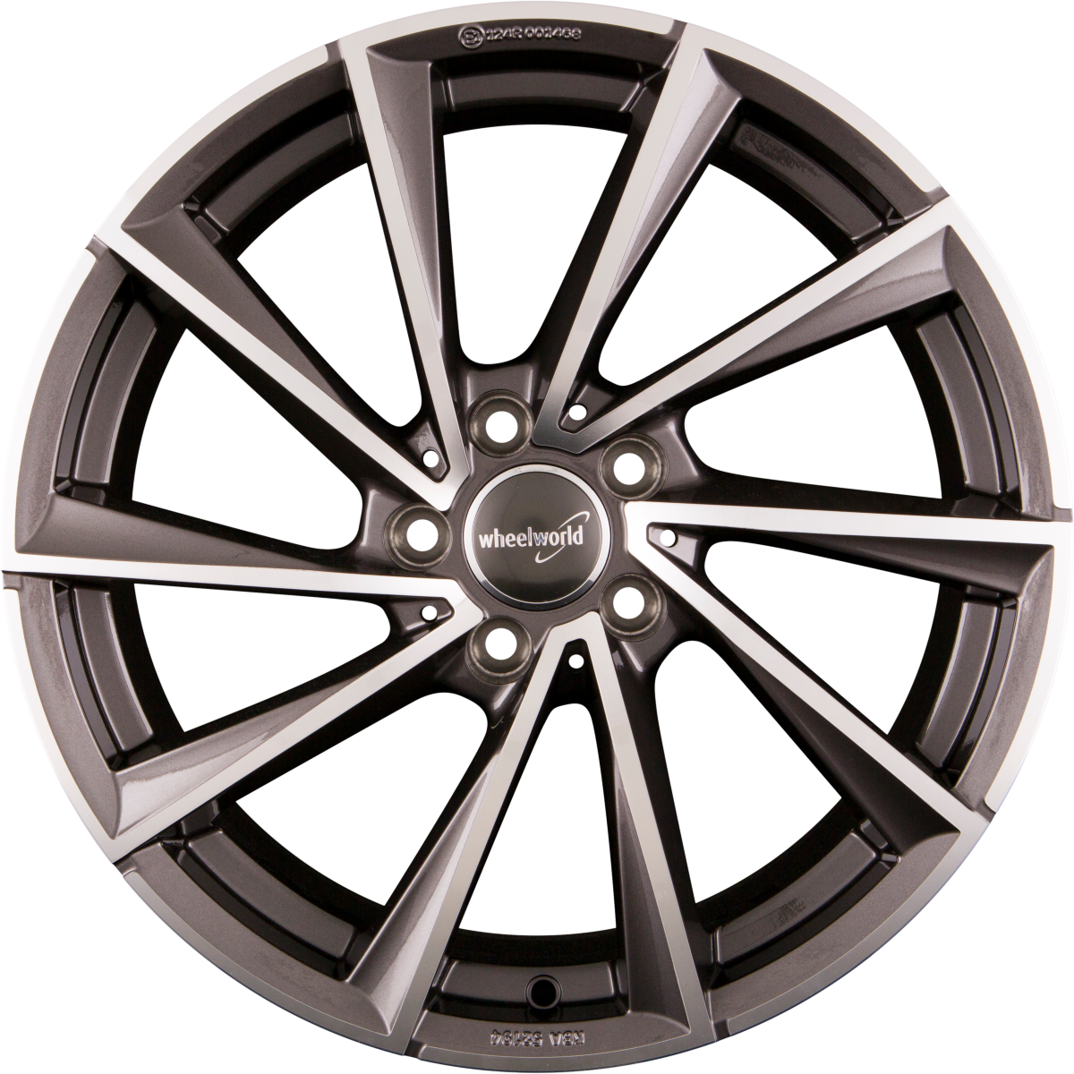 Wheelworld WH32 Daytona Grau Hochglanzpoliert (DGP plus) Alufelge 8.5x18 Zoll ET30 LK 5x120 ML72.6
