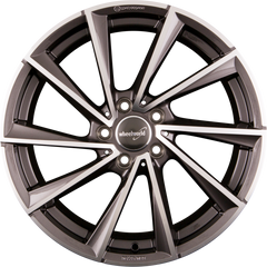 Wheelworld WH32 Daytona Grau Hochglanzpoliert (DGP plus) Alufelge 8.5x18 Zoll ET30 LK 5x120 ML72.6