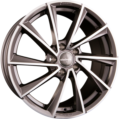 Wheelworld WH32 Daytona Grau Hochglanzpoliert (DGP plus) Alufelge 8.5x19 Zoll ET30 LK 5x112 ML66.6 – Bild 2