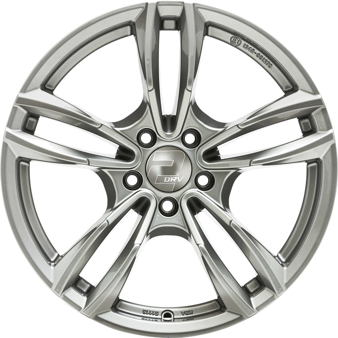 2DRV WH29 daytona grau lackiert 8.5x18 ET35 - LK5/120 ML72.6