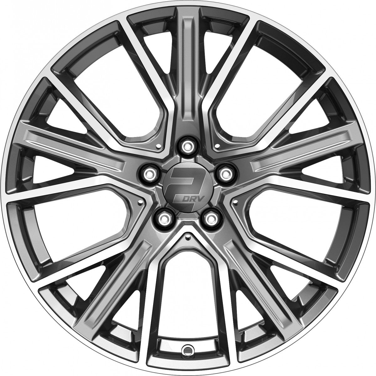 2DRV WH34 daytona grau hochglanzpoliert 8x19 ET30 - LK5/112 ML66.6