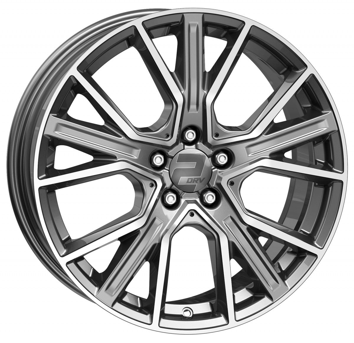2DRV WH34 daytona grau hochglanzpoliert 8.5x20 ET40 - LK5/112 ML66.6