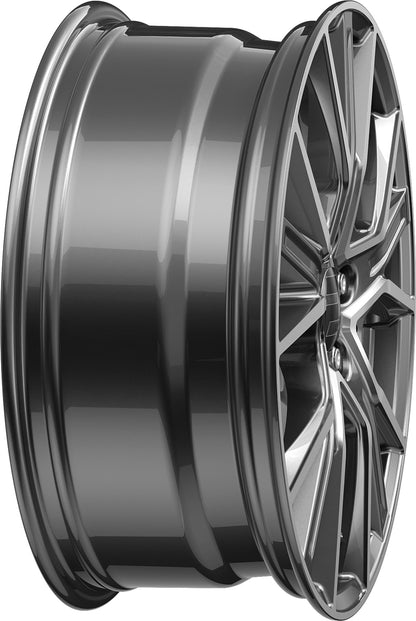 2DRV WH34 daytona grau hochglanzpoliert 9x21 ET22 - LK5/112 ML66.6