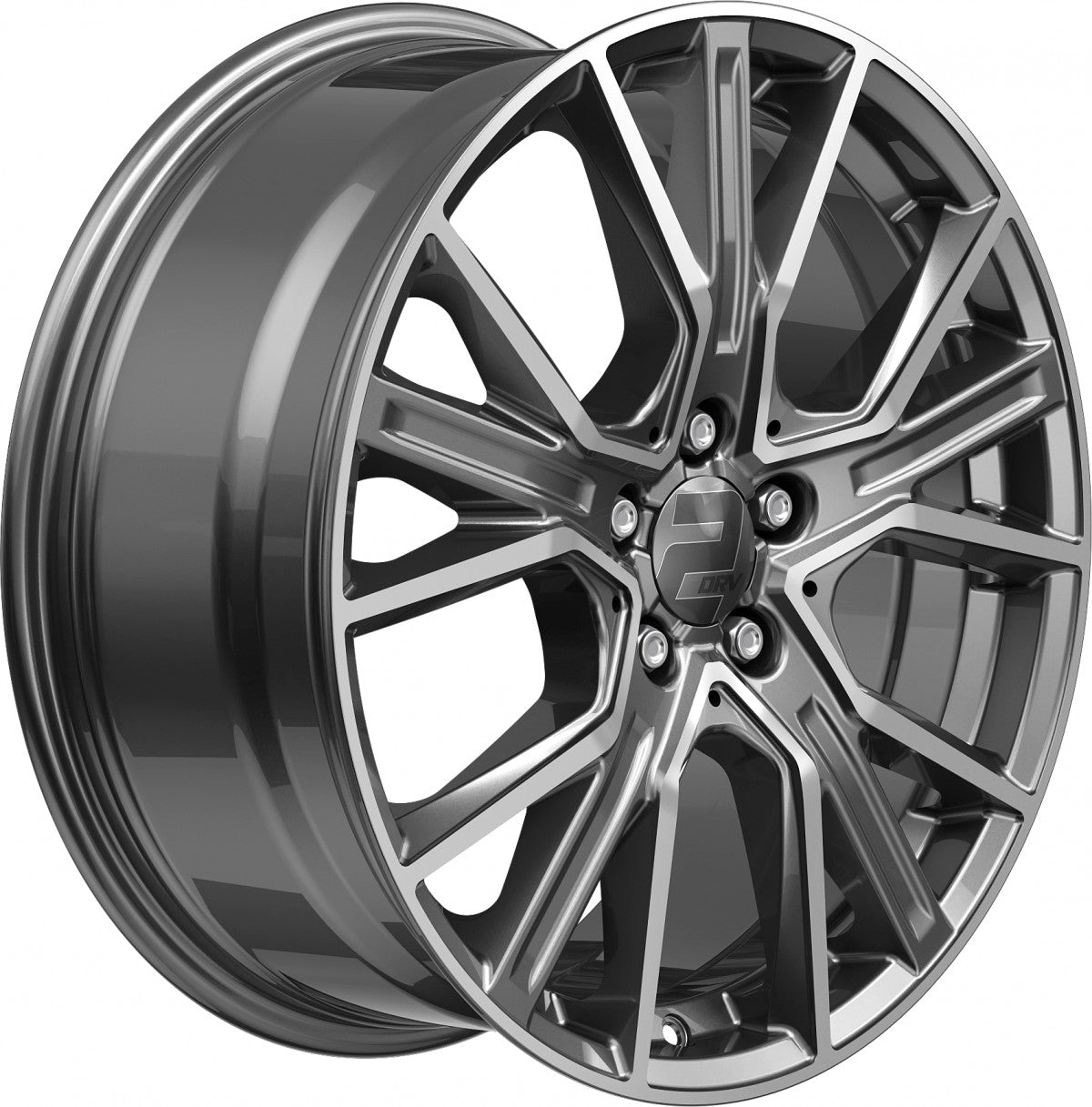 2DRV WH34 daytona grau hochglanzpoliert 8.5x19 ET30 - LK5/112 ML66.6