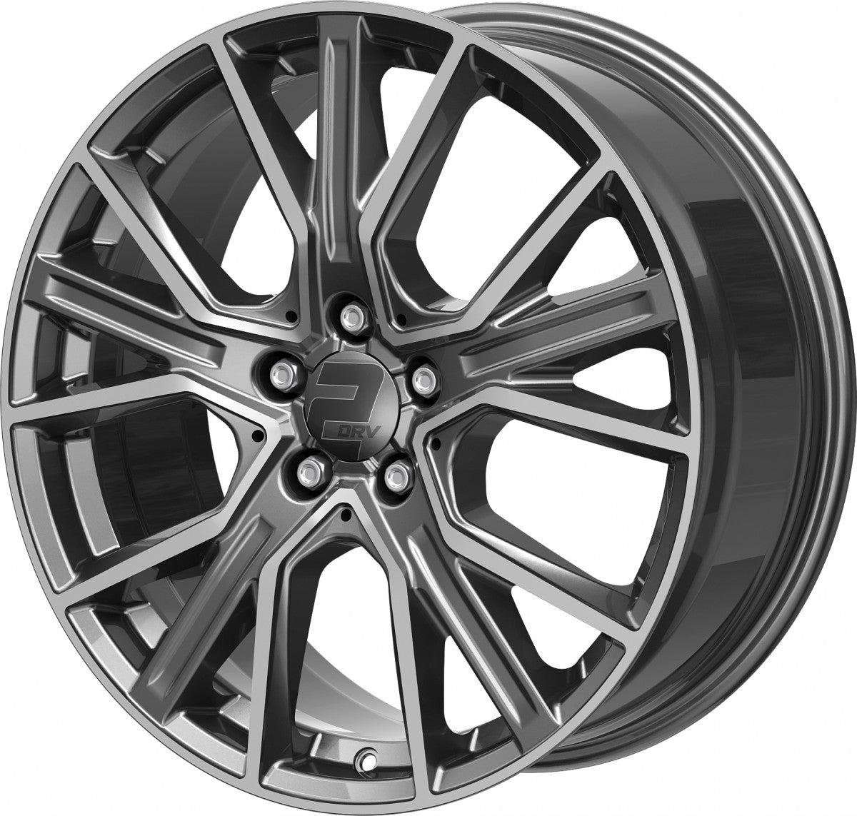 2DRV WH34 daytona grau hochglanzpoliert 9x20 ET21 - LK5/112 ML66.6
