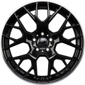 2DRV by WHEELWORLD WH47 Schwarz Glänzend Mit Poliertem Felgenbett (SW+ML+) 9x20 Zoll ET30 LK 5x112 ML66.6