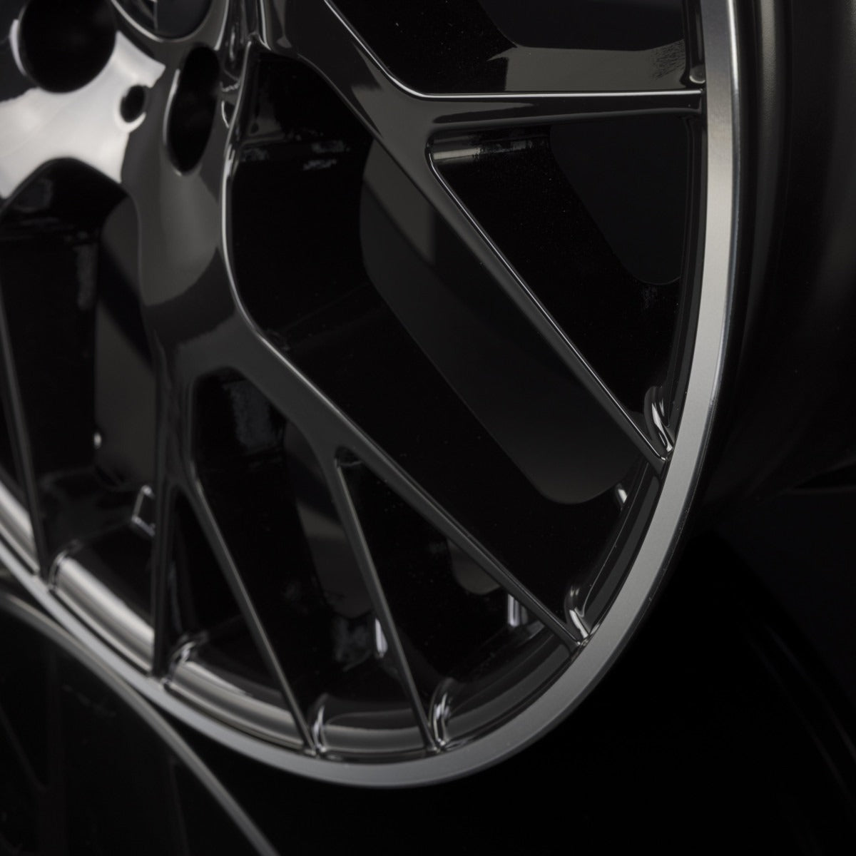 2DRV by WHEELWORLD WH47 Schwarz Glänzend Mit Poliertem Felgenbett (SW+ML+) 9x20 Zoll ET30 LK 5x112 ML66.6 – Bild 4