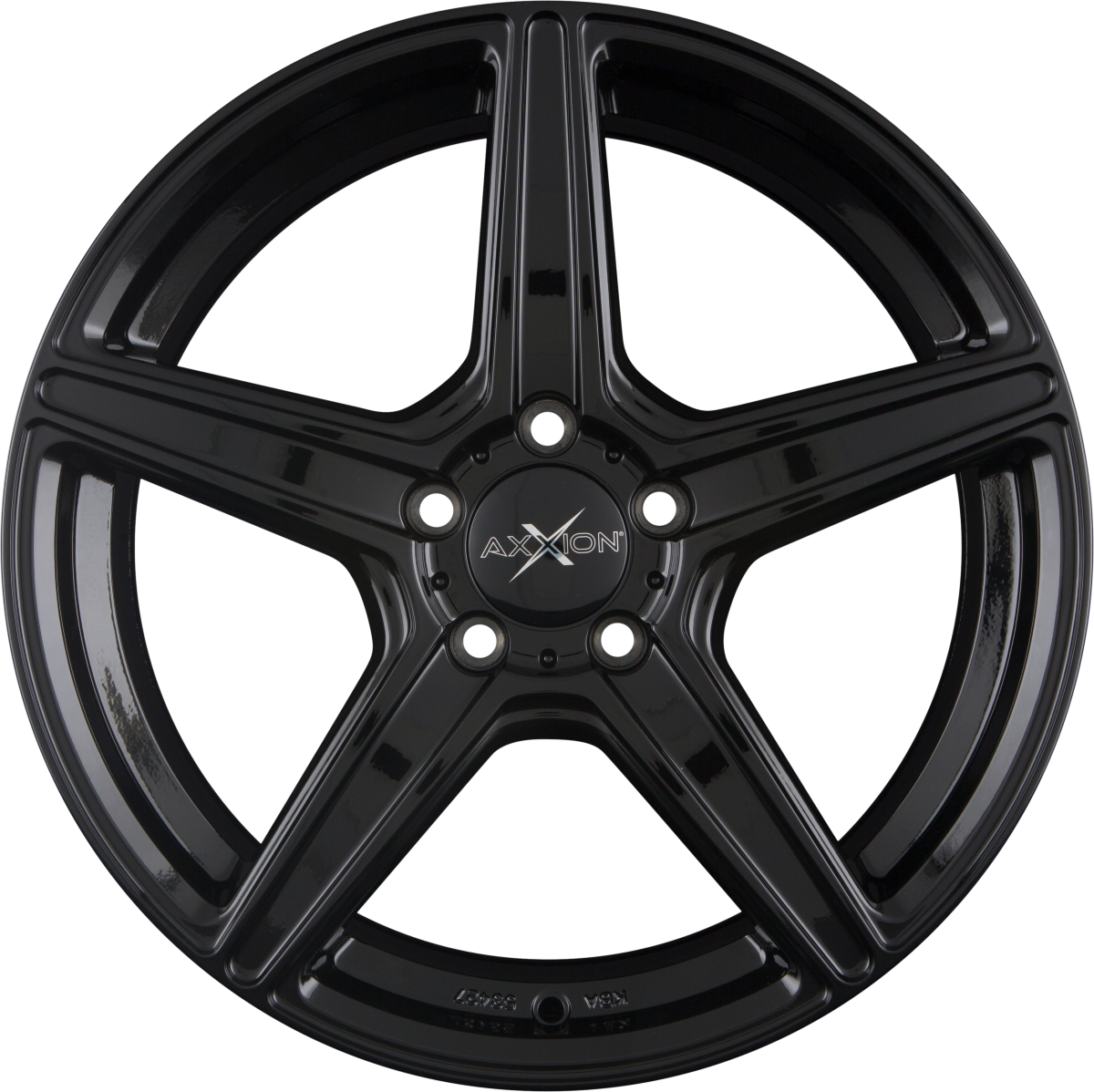 Axxion AX7 Schwarz Glänzend Lackiert (SW+) Alufelge 9x20 Zoll ET35 LK 5x112 ML72.6