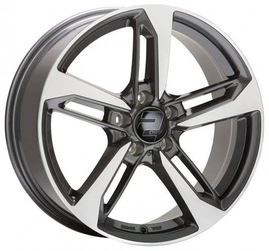 2DRV WH36 dark gunmetal hochglanzpoliert 8x18 ET40 - LK5/112 ML66.6