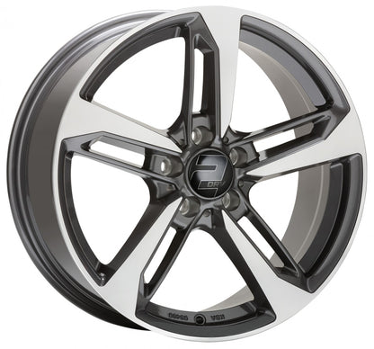 2DRV WH36 dark gunmetal hochglanzpoliert 8x18 ET40 - LK5/112 ML66.6