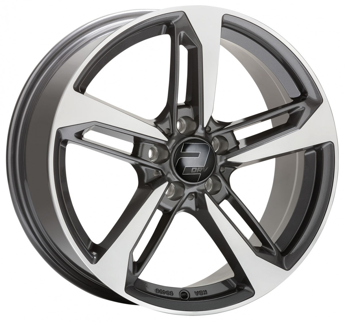 2DRV WH36 dark gunmetal hochglanzpoliert 8x18 ET48 - LK5/112 ML66.6