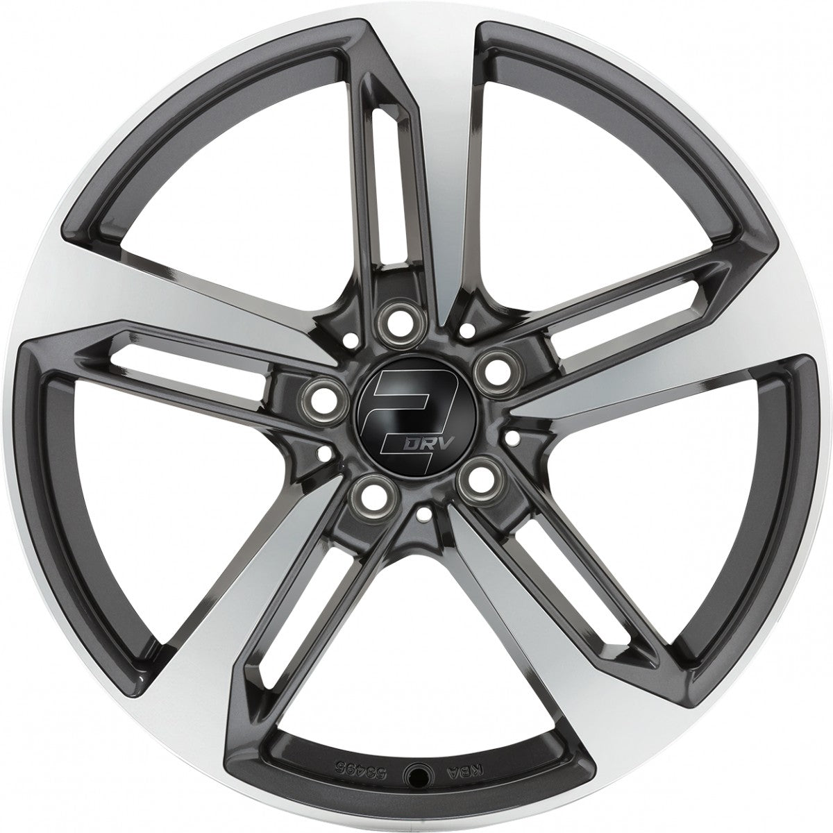 2DRV WH36 dark gunmetal hochglanzpoliert 8.5x19 ET48 - LK5/112 ML66.6