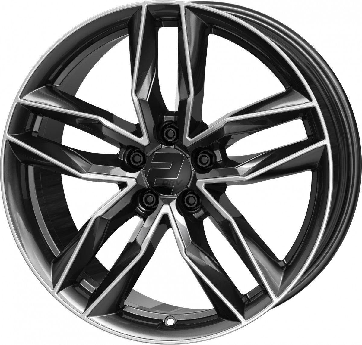 2DRV WH40 dark gunmetal hochglanzpoliert 7.5x18 ET49 - LK5/112 ML66.6