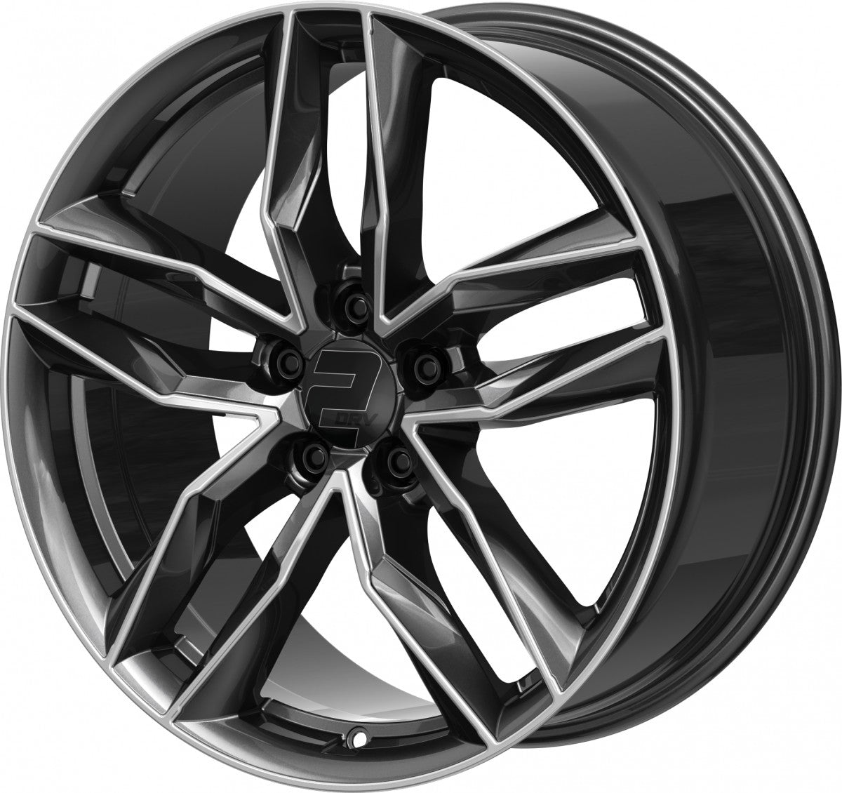 2DRV WH40 dark gunmetal hochglanzpoliert 8x18 ET45 - LK5/112 ML57.1