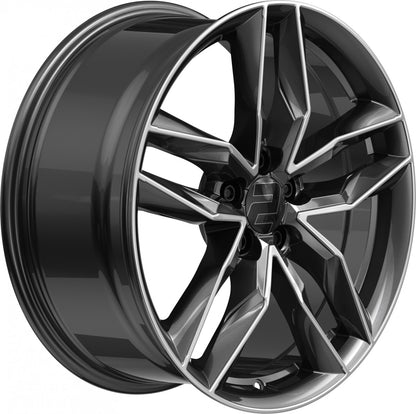 2DRV WH40 dark gunmetal hochglanzpoliert 8x18 ET30 - LK5/112 ML66.6