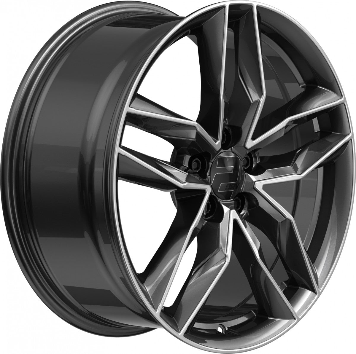 2DRV WH40 dark gunmetal hochglanzpoliert 8x18 ET45 - LK5/112 ML66.6