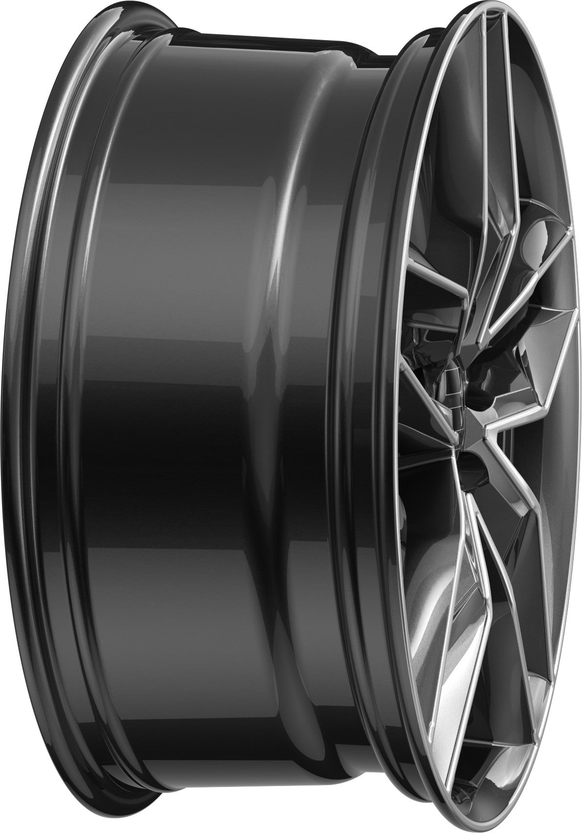 2DRV WH40 dark gunmetal hochglanzpoliert 8x18 ET45 - LK5/112 ML66.6