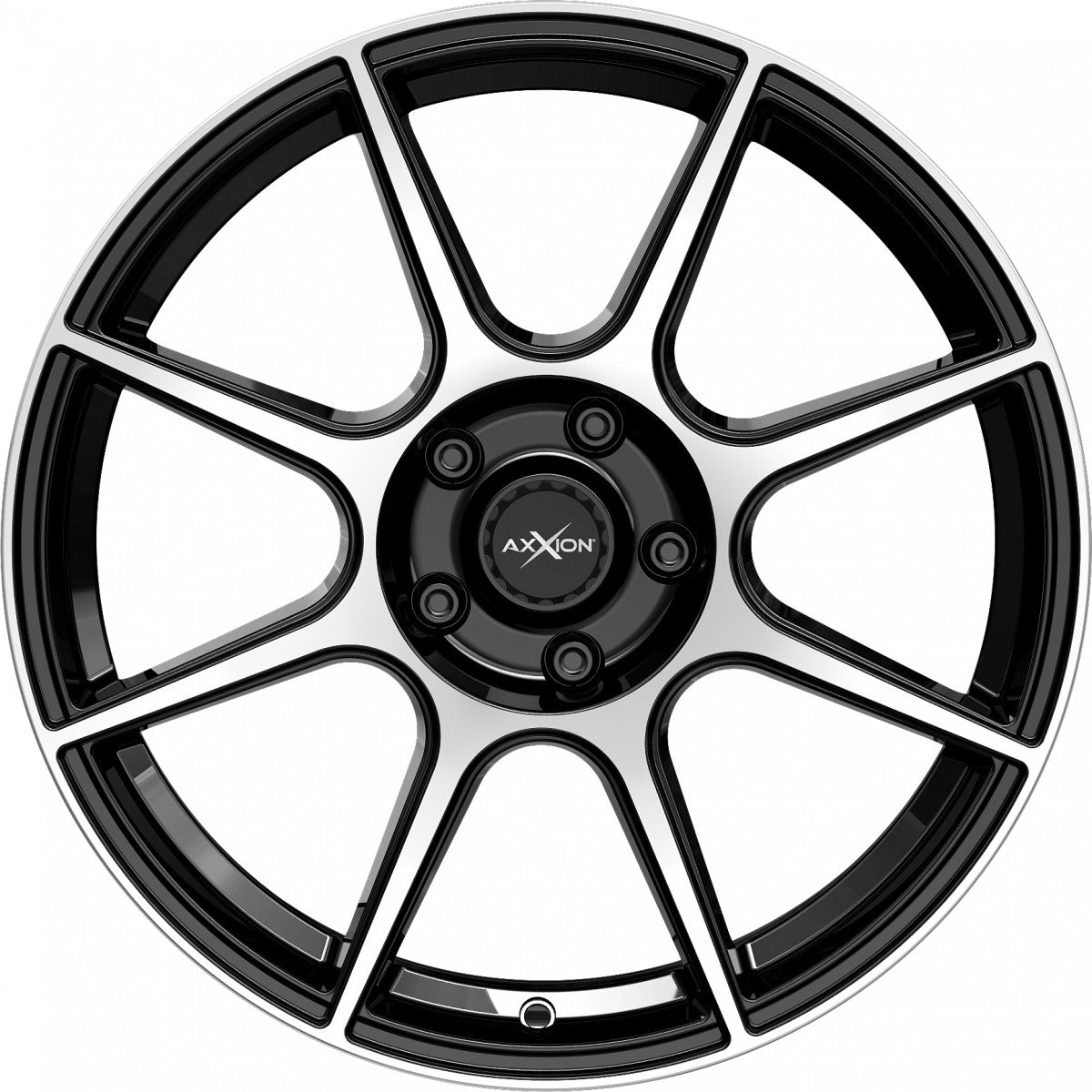 Axxion X2 schwarz hochglanzpoliert 7x17 ET40 - LK5/112 ML72.6