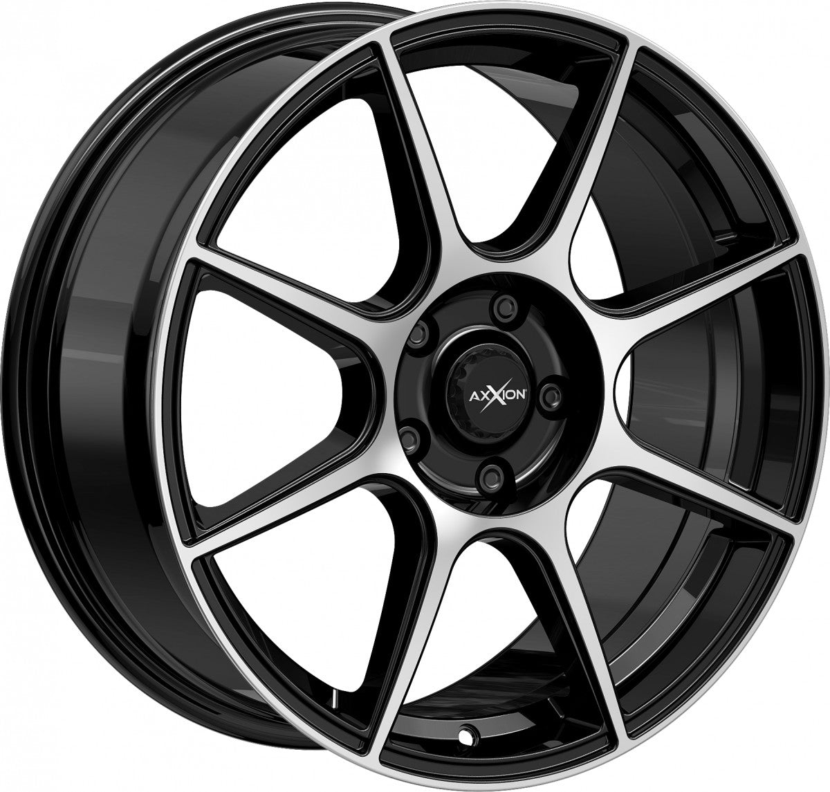 Axxion X2 schwarz hochglanzpoliert 7x17 ET40 - LK5/112 ML72.6