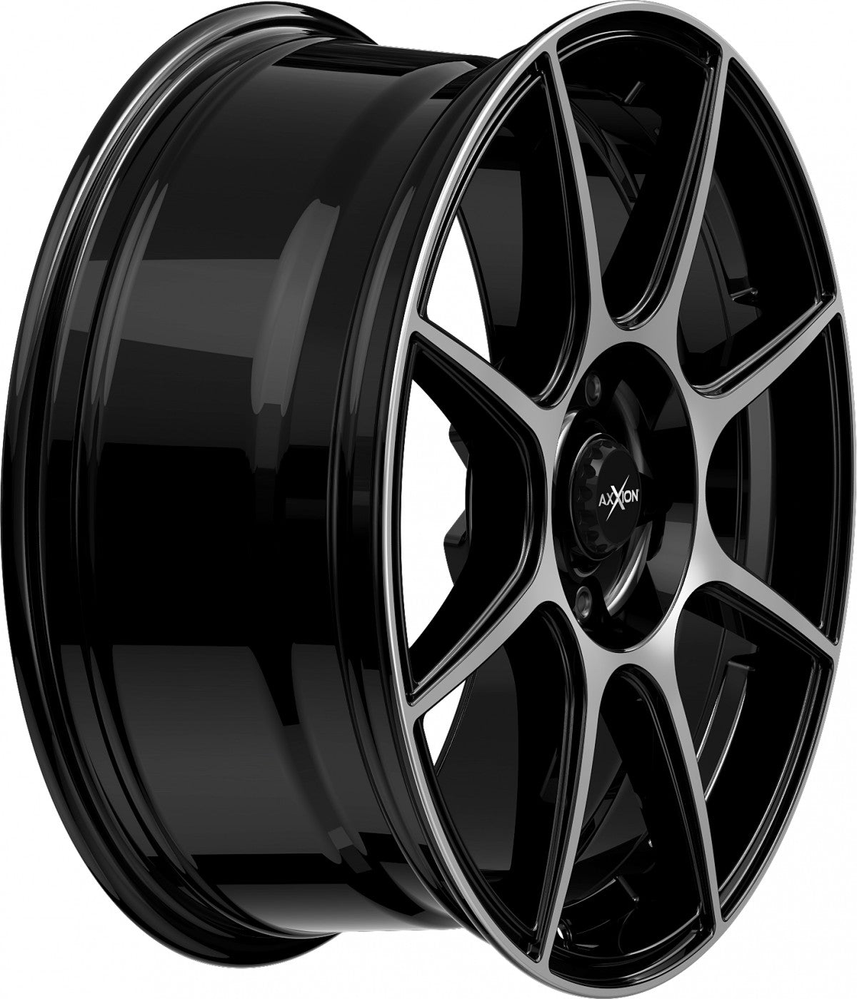 Axxion X2 schwarz hochglanzpoliert 7x17 ET40 - LK5/112 ML72.6