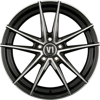 V1 Wheels V3 Schwarz Glanz Poliert SP+ Alufelge 8x18 Zoll ET30 LK 5x112 ML66.6